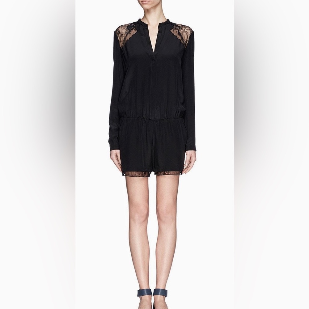 Maje long sleeve silk Romper